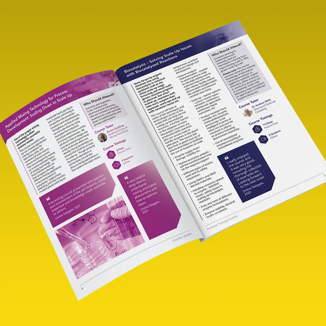In-house Training Courses Brochure for Scientific Update